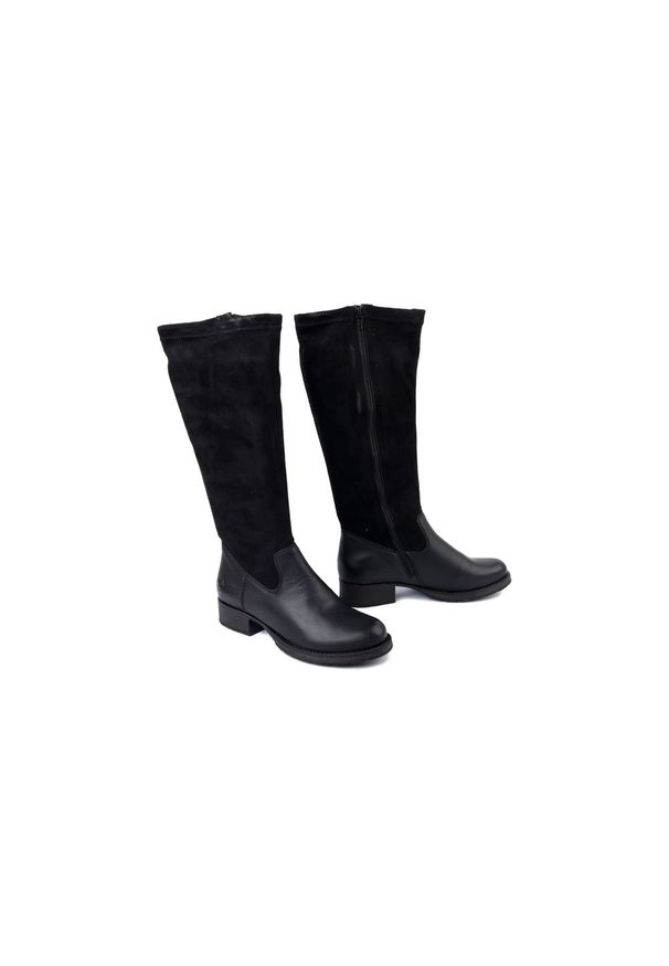 Rieker - RIEKER Z9551-00 black, kozaki damskie. Zapięcie: zamek. Kolor: czarny. Materiał: polar. Obcas: na obcasie. Wysokość obcasa: średni