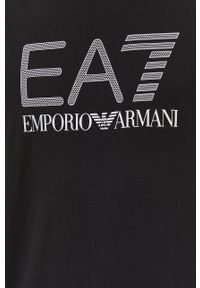 EA7 Emporio Armani - T-shirt. Okazja: na co dzień. Kolor: czarny. Wzór: nadruk. Styl: casual #4