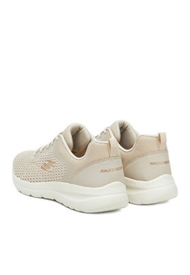 skechers - Skechers Sneakersy BOUNTIFUL 12607 NAT Beżowy. Kolor: beżowy. Materiał: materiał
