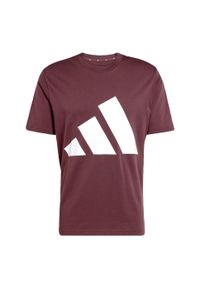 Adidas - Koszulka Essentials Big Logo. Kolor: wielokolorowy, różowy, brązowy. Materiał: bawełna