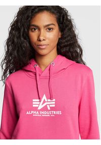 Alpha Industries Bluza New Basic 196032 Różowy Regular Fit. Kolor: różowy. Materiał: bawełna #3