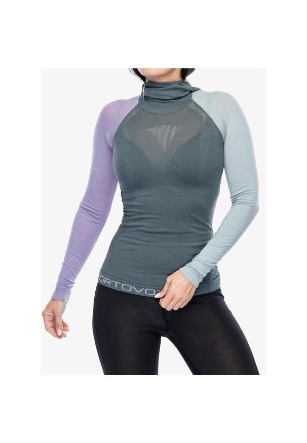 ORTOVOX - Bluza termoaktywna damska Ortovox 120 Comp Light Hoody. Kolor: zielony. Sezon: zima. Sport: narciarstwo