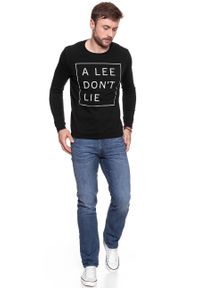 Lee - LONGSLEEVE LEE DON´T LIE TEE LS BLACK L65VEQ01. Kolor: czarny. Długość rękawa: długi rękaw. Wzór: nadruk