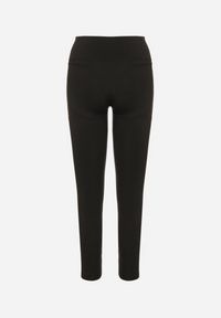 Born2be - Czarne Legginsy z Modelującymi Przeszyciami Selettia. Okazja: na co dzień, na spacer. Kolor: czarny. Styl: klasyczny, casual #4