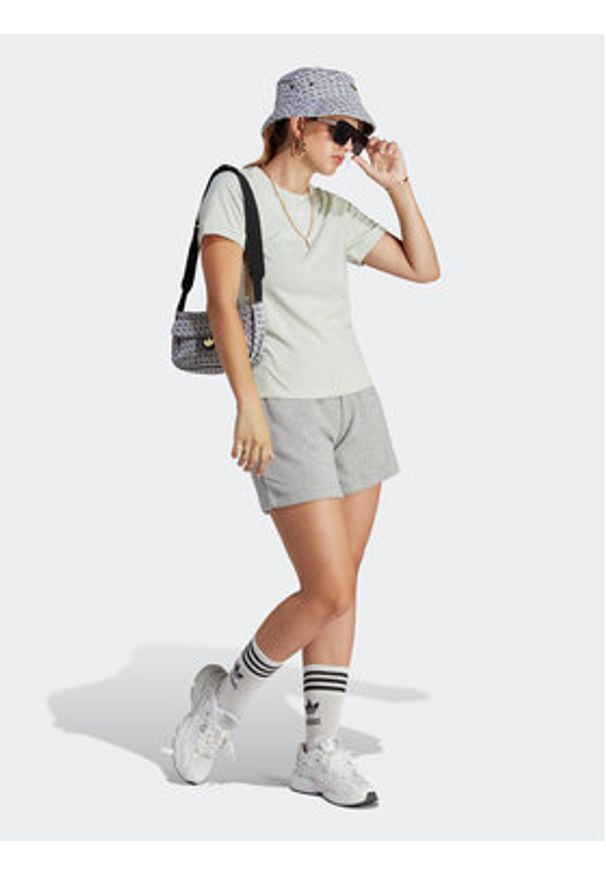 Adidas - adidas T-Shirt Essentials+ Made with Hemp T-Shirt HA7151 Zielony Slim Fit. Kolor: zielony. Materiał: bawełna