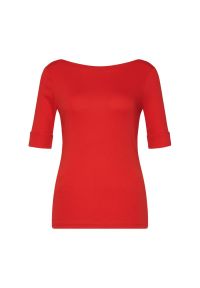 Bluzka Lauren Ralph Lauren 200786936007. Kolor: czerwony. Materiał: elastan, bawełna #2