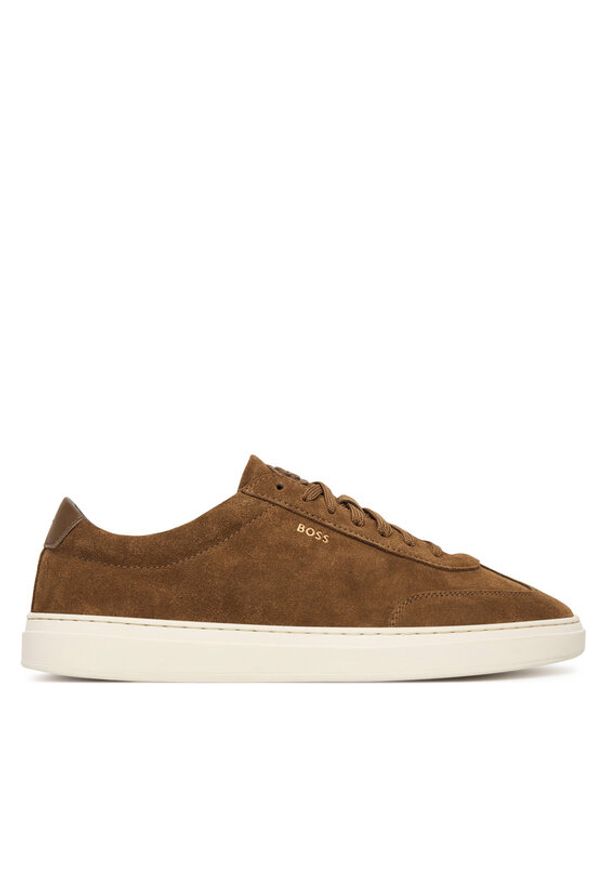 BOSS Sneakersy Kieran 50554611 Beżowy. Kolor: beżowy. Materiał: skóra, zamsz