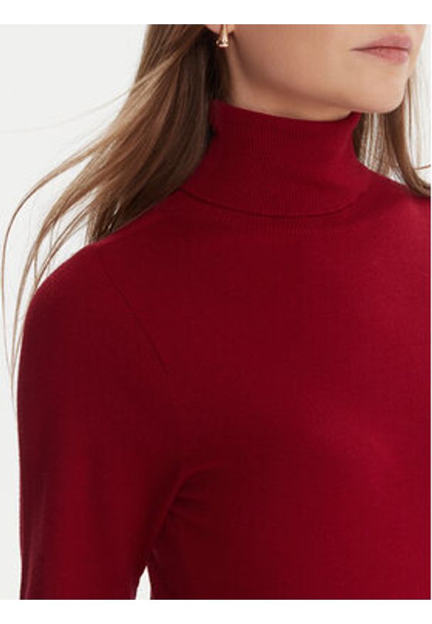 Kontatto Golf 3M0824C Czerwony Regular Fit. Typ kołnierza: golf. Kolor: czerwony. Materiał: syntetyk