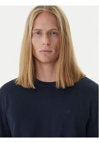 Calvin Klein Sweter LV040BM343 Granatowy Regular Fit. Kolor: niebieski. Materiał: bawełna #2