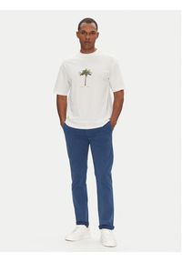 BOSS Chinosy 50510933 Niebieski Slim Fit. Kolor: niebieski. Materiał: bawełna #4