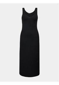 Gina Tricot Sukienka dzianinowa 19485 Czarny Slim Fit. Kolor: czarny. Materiał: syntetyk