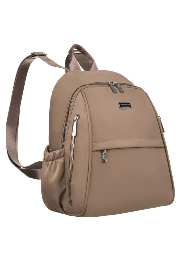 Plecak dla kobiet Peterson PTN CPY-04 beżowy. Kolor: beżowy. Materiał: materiał. Styl: casual, elegancki