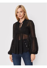 Guess Bluzka W2YH53 WDW52 Czarny Relaxed Fit. Kolor: czarny. Materiał: syntetyk