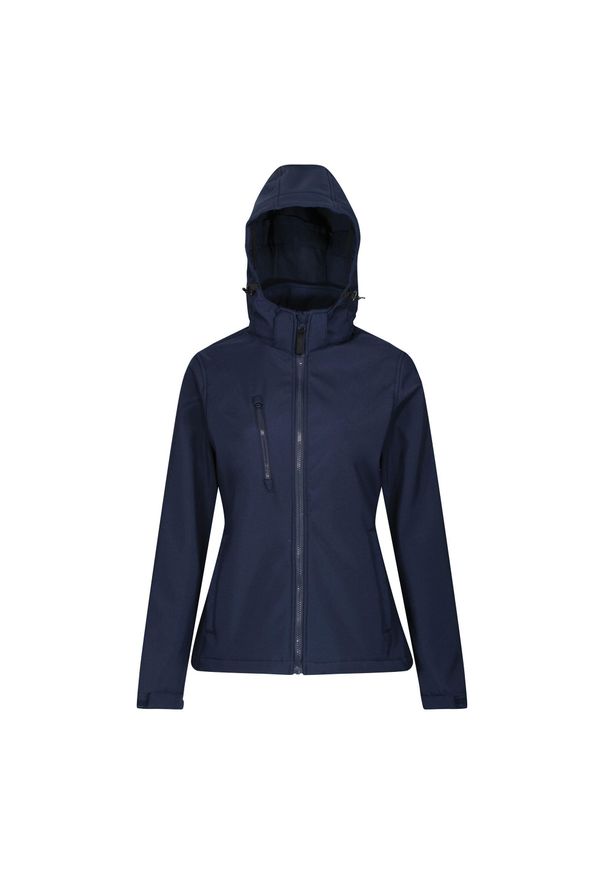 Regatta - Softshell Z Kapturem Damski Venturer. Typ kołnierza: kaptur. Kolor: niebieski. Materiał: softshell. Sport: turystyka piesza