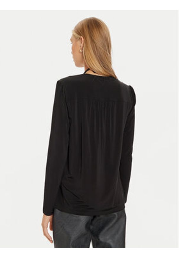 Marella Bluzka Rigolo 2423946102 Czarny Regular Fit. Kolor: czarny. Materiał: wiskoza
