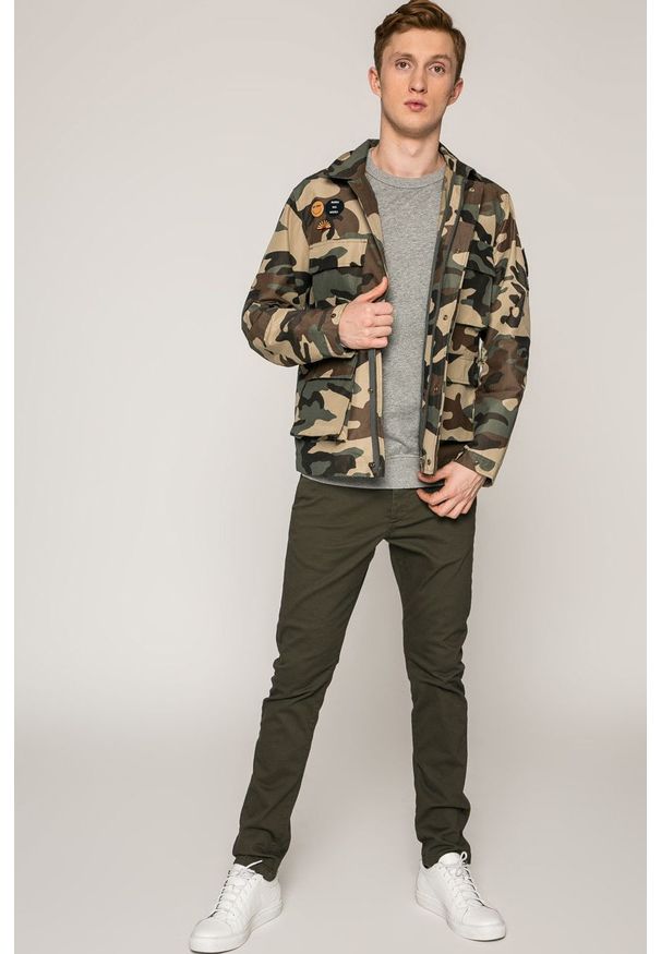 PRODUKT by Jack & Jones - Produkt by Jack & Jones Bluza męska kolor szary gładka. Okazja: na co dzień. Kolor: szary. Materiał: dzianina. Wzór: gładki. Styl: casual