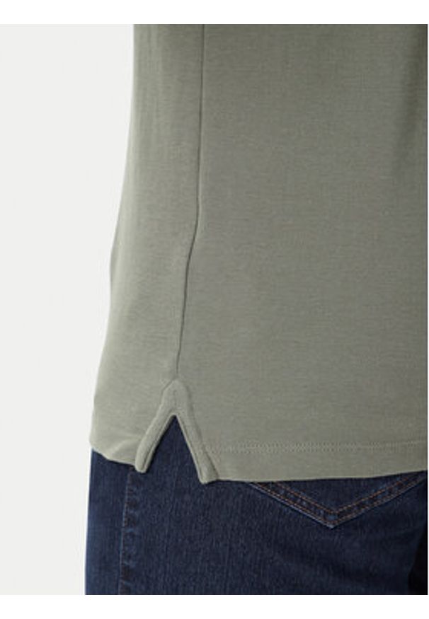 Mustang Polo Pierre 1016880 Zielony Slim Fit. Typ kołnierza: polo. Kolor: zielony. Materiał: bawełna