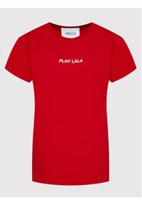 PLNY LALA T-Shirt Classic PL-KO-CL-00241 Czerwony Regular Fit. Kolor: czerwony. Materiał: bawełna #4