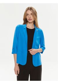 Vero Moda Marynarka Jesmilo 10279700 Niebieski Regular Fit. Kolor: niebieski. Materiał: len