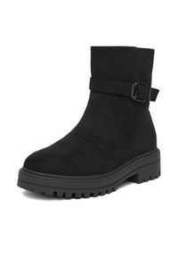 DeeZee Botki HX22020-2 Czarny. Kolor: czarny. Materiał: materiał #3