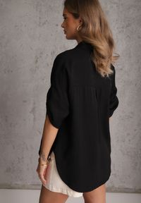 Renee - Czarna Nietoperzowa Koszula z Wiskozy z Podpinanymi Rękawami i Haftem Adreaneh. Okazja: na co dzień. Kolor: czarny. Materiał: wiskoza. Wzór: haft. Sezon: lato. Styl: boho, casual #7