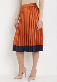 Born2be - Pomarańczowa Spódnica Naexalim. Kolor: pomarańczowy. Styl: klasyczny #2