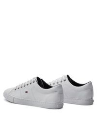 TOMMY HILFIGER - Tommy Hilfiger Sneakersy Essential Leather Sneaker FM0FM02157 Biały. Kolor: biały. Materiał: skóra #4