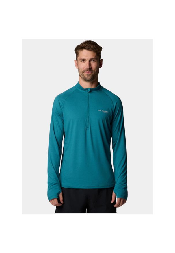 columbia - Koszulka sportowa męska Columbia M Endless Trail Mesh. Kolor: zielony. Materiał: mesh. Długość rękawa: długi rękaw. Długość: długie. Styl: sportowy