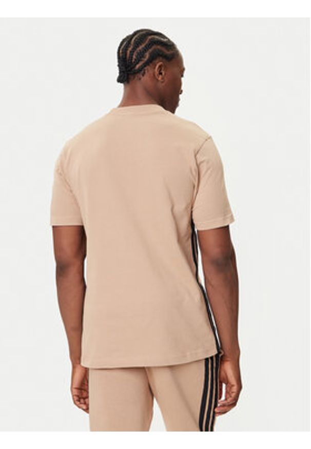 Adidas - adidas T-Shirt Essentials 3-Stripes JX0734 Beżowy Regular Fit. Kolor: beżowy. Materiał: bawełna