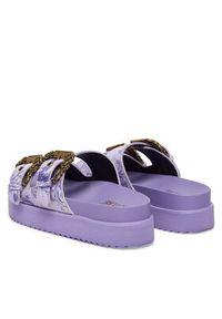 Versace Jeans Couture Klapki 80VA3SM1 ZS366 338 Fioletowy. Kolor: fioletowy. Materiał: skóra #3