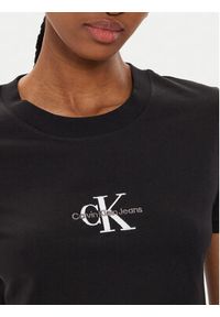 Calvin Klein Jeans T-Shirt Monologo J20J223563 Czarny Slim Fit. Kolor: czarny. Materiał: bawełna #2