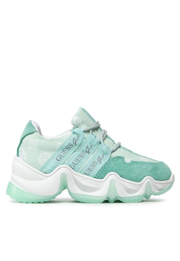 Sneakersy Guess. Kolor: zielony