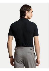 Polo Ralph Lauren Polo 710941439001 Czarny Custom Slim Fit. Typ kołnierza: polo. Kolor: czarny. Materiał: bawełna #5