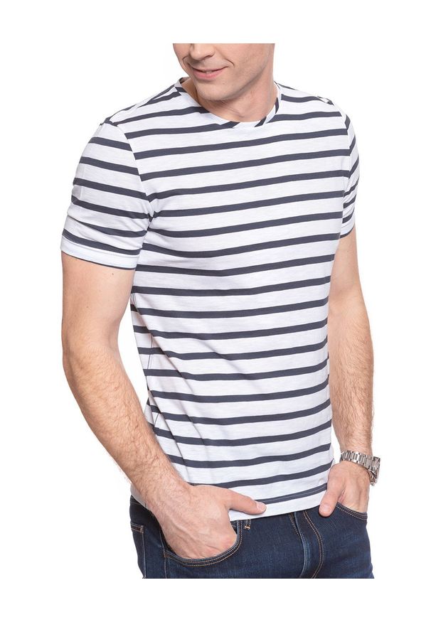 Mustang - MĘSKI T-SHIRT MUSTANG ALEX C Y/D STRIPES 1009045 11573