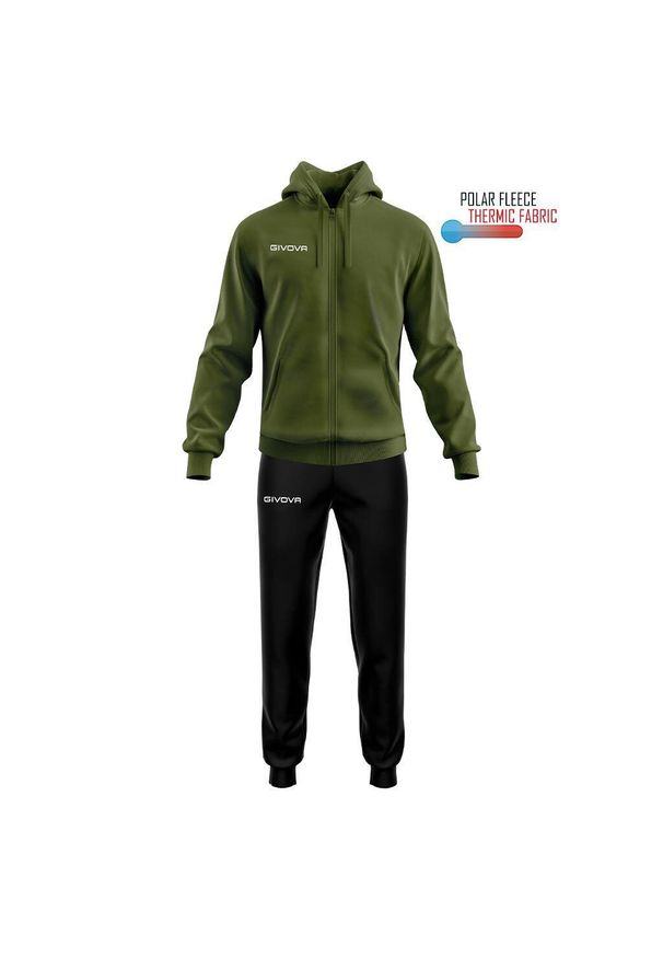 Givova - Tuta King w Polarfleece (Sorrento) - XS. Kolor: wielokolorowy, niebieski, czarny. Materiał: dresówka