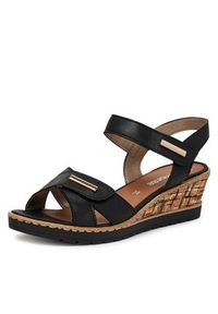 Remonte Sandały R6266-00 Czarny. Kolor: czarny. Materiał: skóra #3