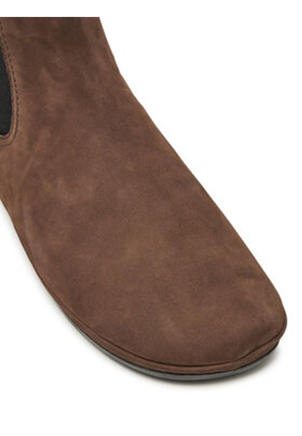 Camper Sztyblety Right K400705-006 Brązowy. Kolor: brązowy. Materiał: nubuk, skóra