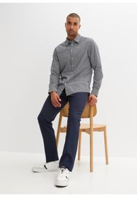 bonprix - Koszula w biznesowym stylu, z czystej bawełny, długi rękaw. Okazja: na spotkanie biznesowe. Kolor: biały. Materiał: bawełna. Długość rękawa: długi rękaw. Długość: długie. Wzór: nadruk. Styl: biznesowy #2