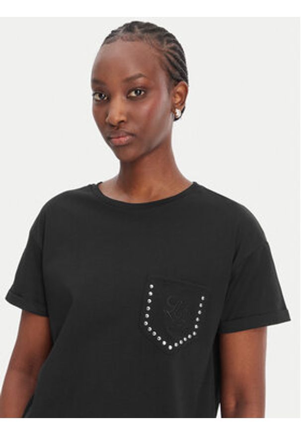 Liu Jo T-Shirt WA6372 JS923 Czarny Regular Fit. Kolor: czarny. Materiał: bawełna