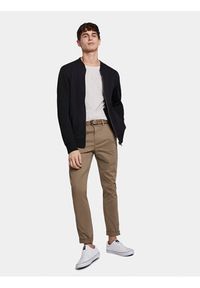 Tom Tailor Denim Chinosy 1008253 Beżowy Slim Fit. Kolor: beżowy. Materiał: bawełna