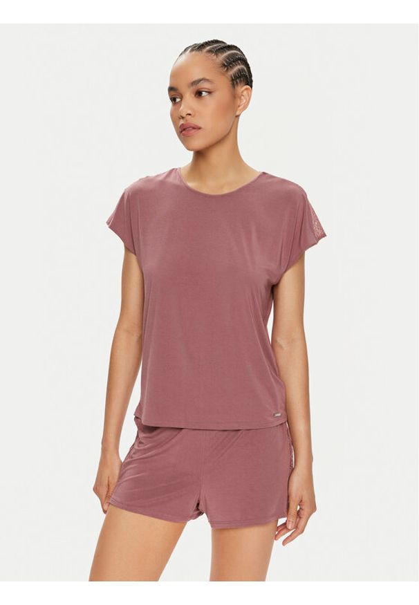 Calvin Klein Underwear Koszulka piżamowa 000QS7157E Różowy Relaxed Fit. Kolor: różowy