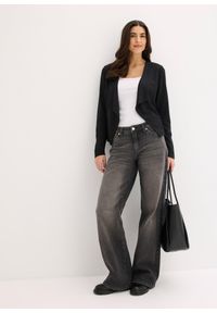 bonprix - Żakiet z dżerseju z mieszanki wiskozy. Kolor: czarny. Materiał: jersey, wiskoza. Długość rękawa: długi rękaw. Długość: długie #3