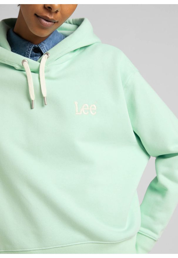 Lee - LEE ESSENTIAL HOODIE DAMSKA BLUZA LOGO SEAGLASS L53PLJ40 112320679