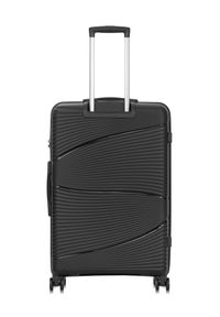 Ochnik - Komplet walizek na kółkach 19"/24"/28". Kolor: czarny. Materiał: materiał, poliester, guma #6