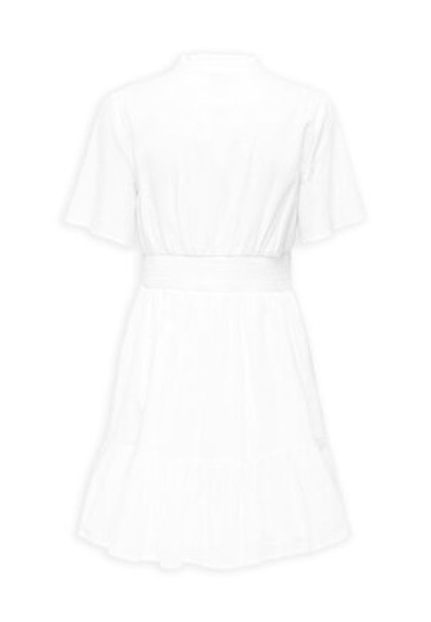 only - ONLY Sukienka codzienna Rarkel 15363615 Biały Regular Fit. Okazja: na co dzień. Kolor: biały. Materiał: bawełna. Typ sukienki: proste. Styl: casual