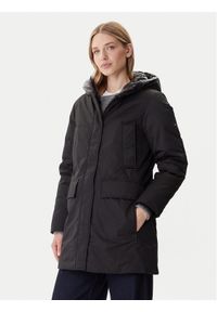 TOMMY HILFIGER - Tommy Hilfiger Parka WW0WW46533 Czarny Relaxed Fit. Kolor: czarny. Materiał: bawełna