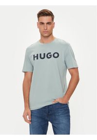 Hugo T-Shirt Dulivio 50467556 Zielony Regular Fit. Kolor: zielony. Materiał: bawełna