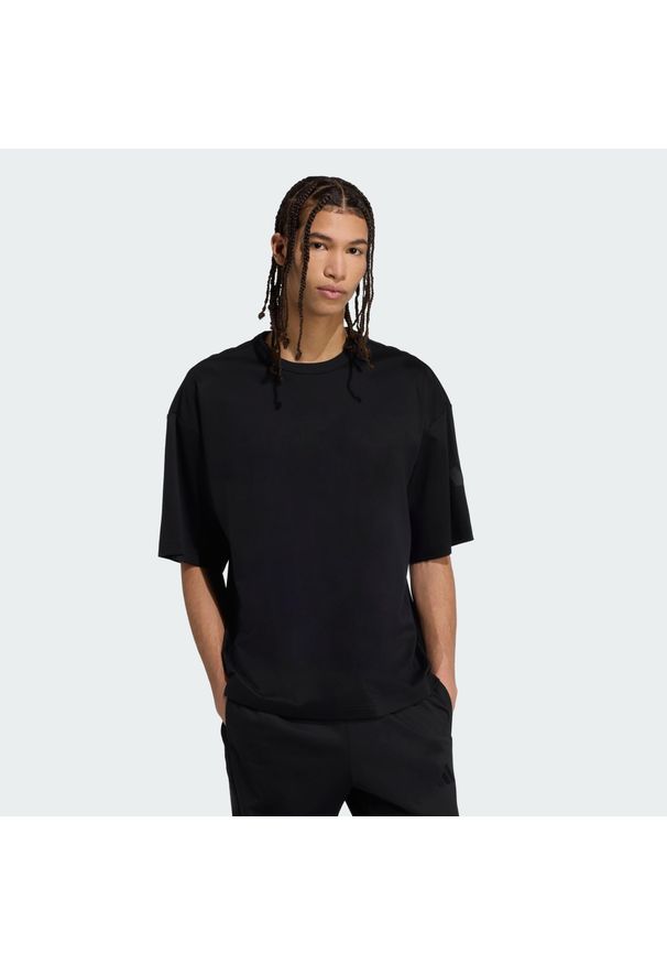 Adidas - Koszulka Soft Lux. Kolor: czarny. Sport: fitness
