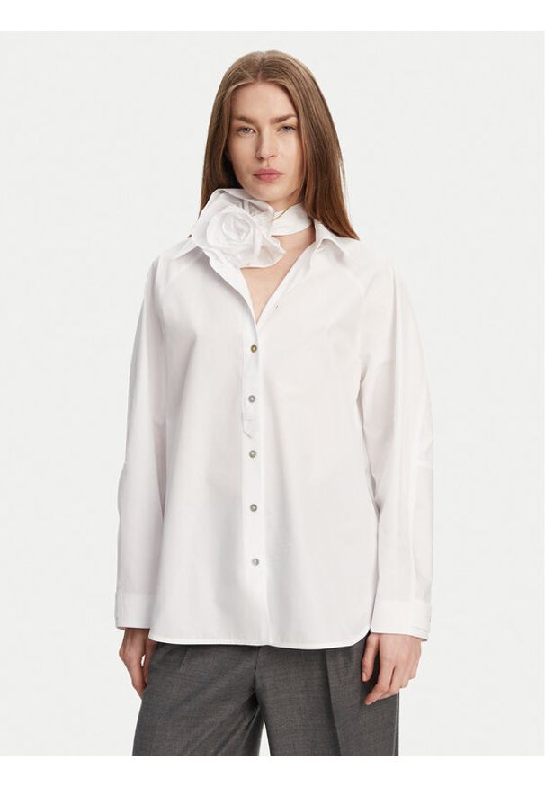 Marella Koszula Von 2513111014 Biały Relaxed Fit. Kolor: biały. Materiał: bawełna
