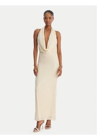 BARDOT - Bardot Sukienka wieczorowa Nola 59814DB2 Beżowy Slim Fit. Kolor: beżowy. Materiał: syntetyk. Styl: wizytowy #1